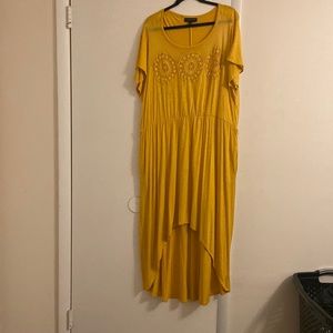 Lane Bryant Yellow Mustard High Low Dress